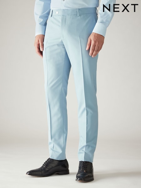 Light Blue Skinny Fit Motionflex Stretch Suit Trousers (734605) | AED87