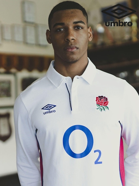 Umbro White England Home Classic Long Sleeve Jersey T-Shirt (735425) | €16.50