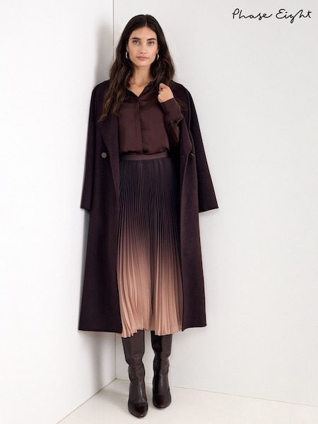 Brown - Phase Eight Tallulah Ombre Skirt