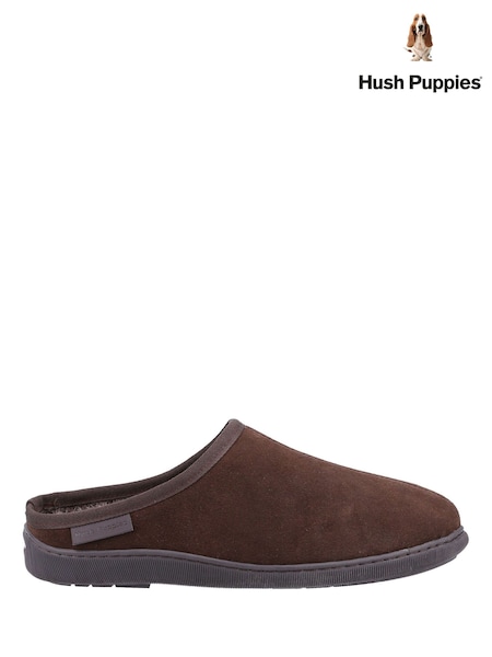 Brown - Regular Hush Puppies Ashton Slippers