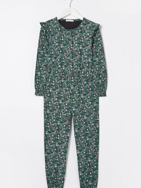 FatFace Green Jess Evergreen Floral Jumpsuit (737308) | €15.50
