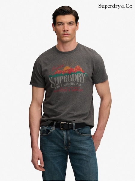 Grey - Regular Superdry Outdoors Mountain Relaxed T-shirt