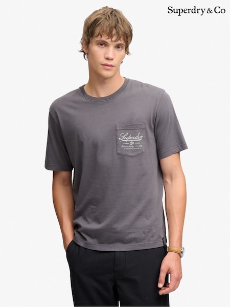 Grey - Regular Superdry Trade Loose T-shirt