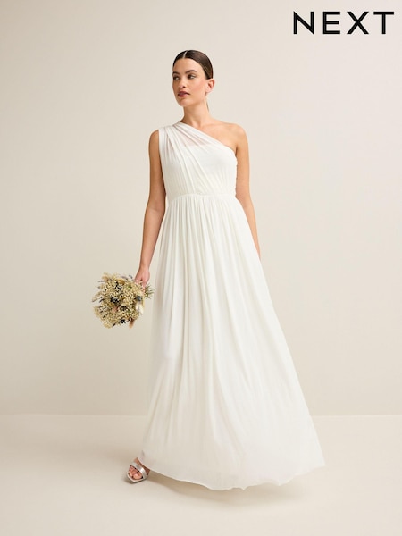 Cream Mesh Multiway Bridesmaid Wedding Maxi Dress (738957) | €23