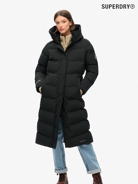 Superdry Black City Chevron Padded Coats (739920) | ₪754
