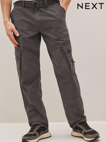 Темно-серый - Belted Tech Cargo Trousers (740071) | €30