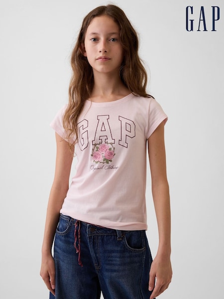 Light Pink - Gap Graphic Short Sleeve T-shirt (4-13yrs)