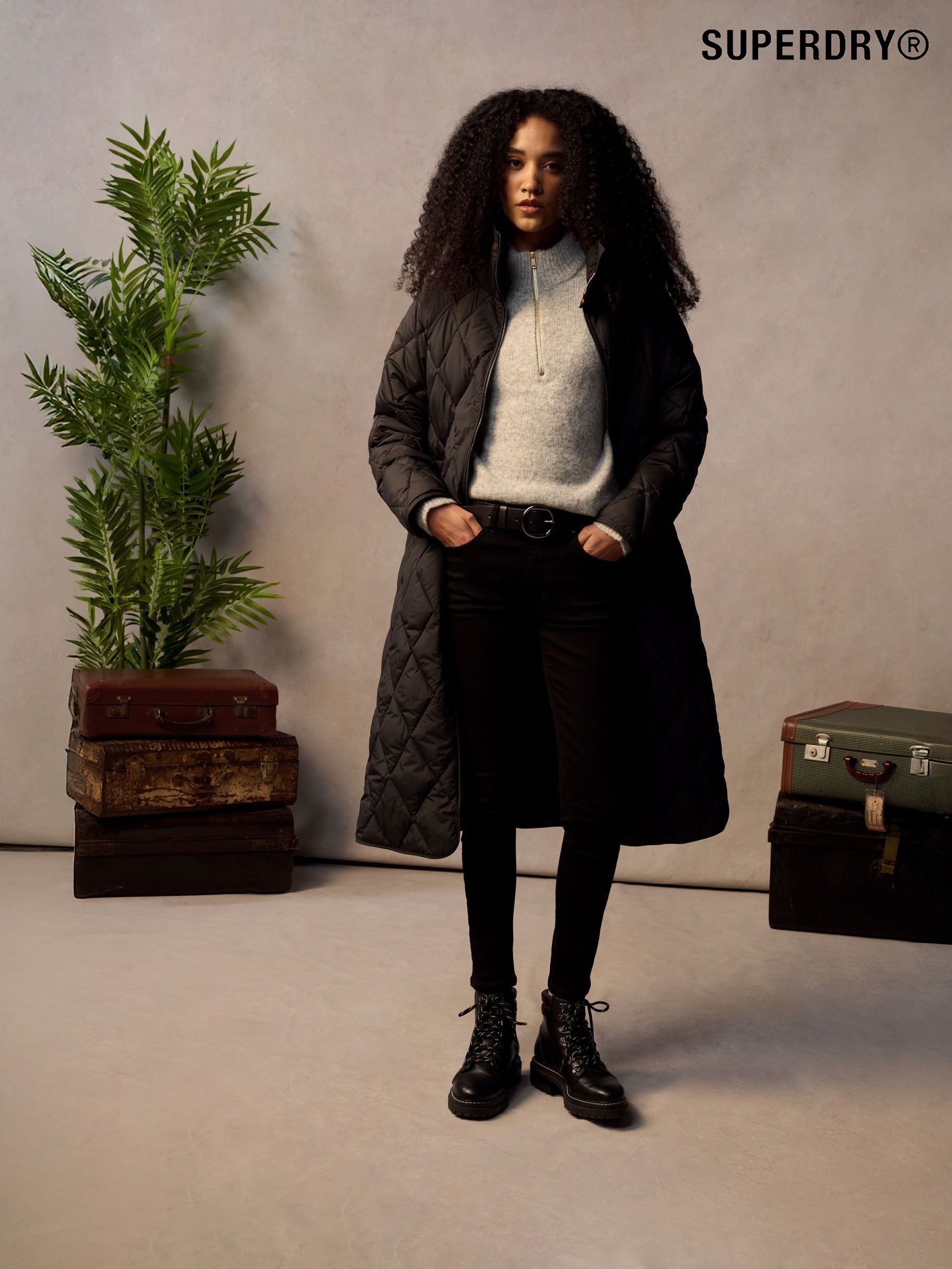 Women s Coats Superdry Black Casual Coatsandjackets Next Oman