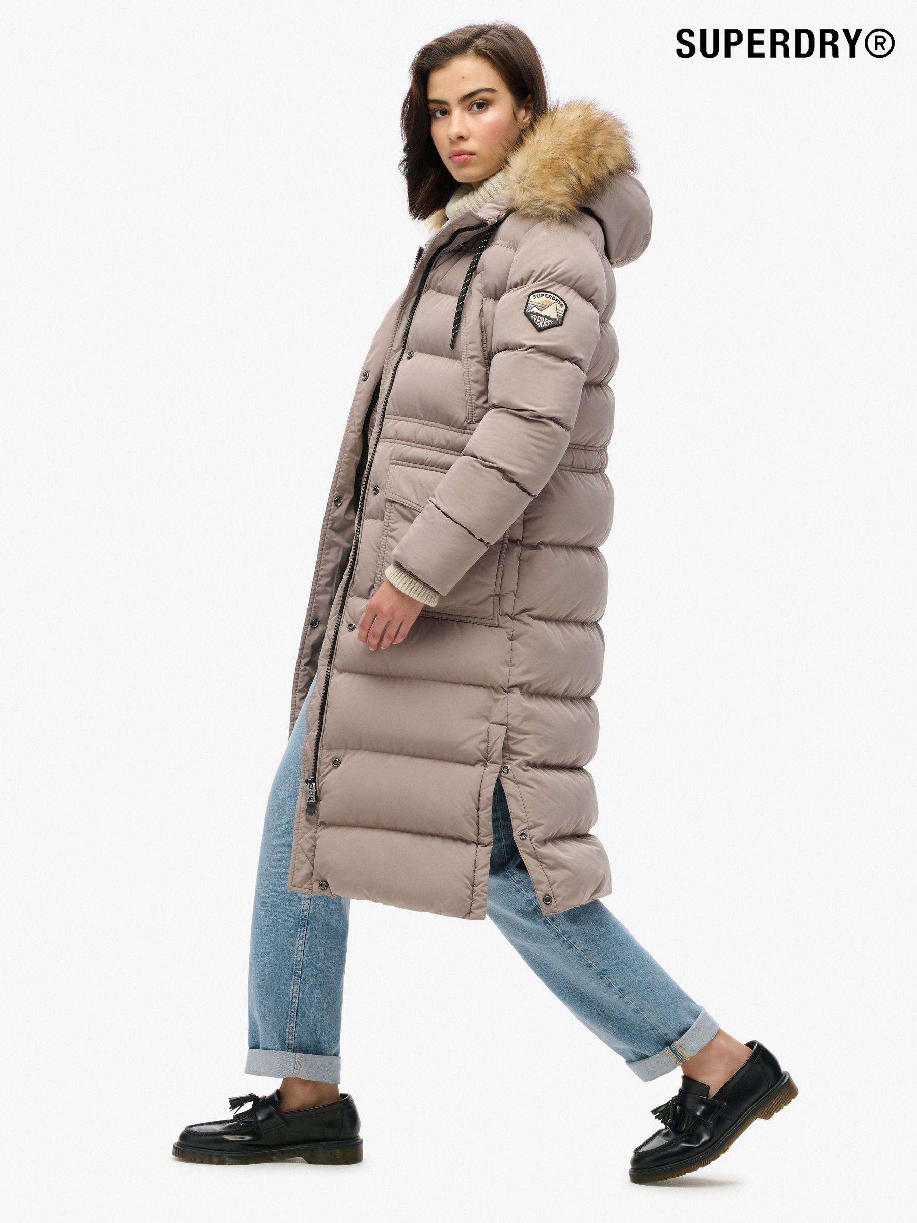 Nude long puffer coat sales