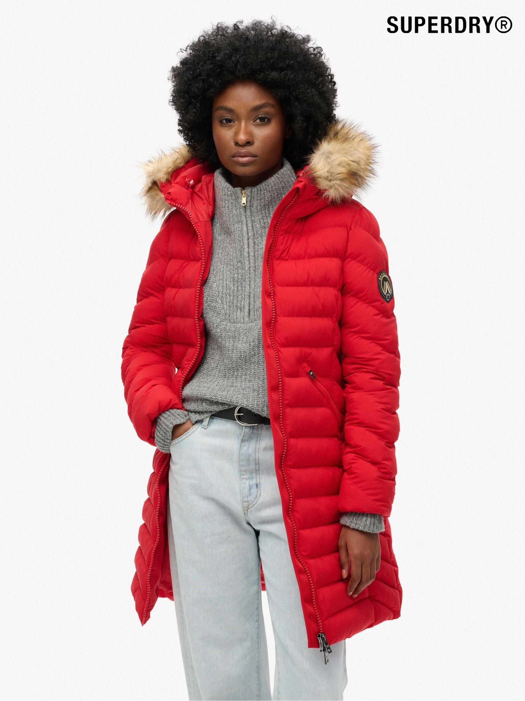Women s Superdry Parka Plain Faux Fur Coatsandjackets Next Oman