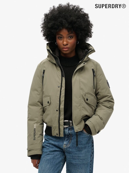Superdry Dusty Olive Green City Padded Bomber Jacket (741215) | €181