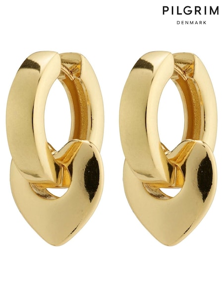PILGRIM Unisex Gold Tone Wave Recycled Chunky Hoops (741365) | 6 €