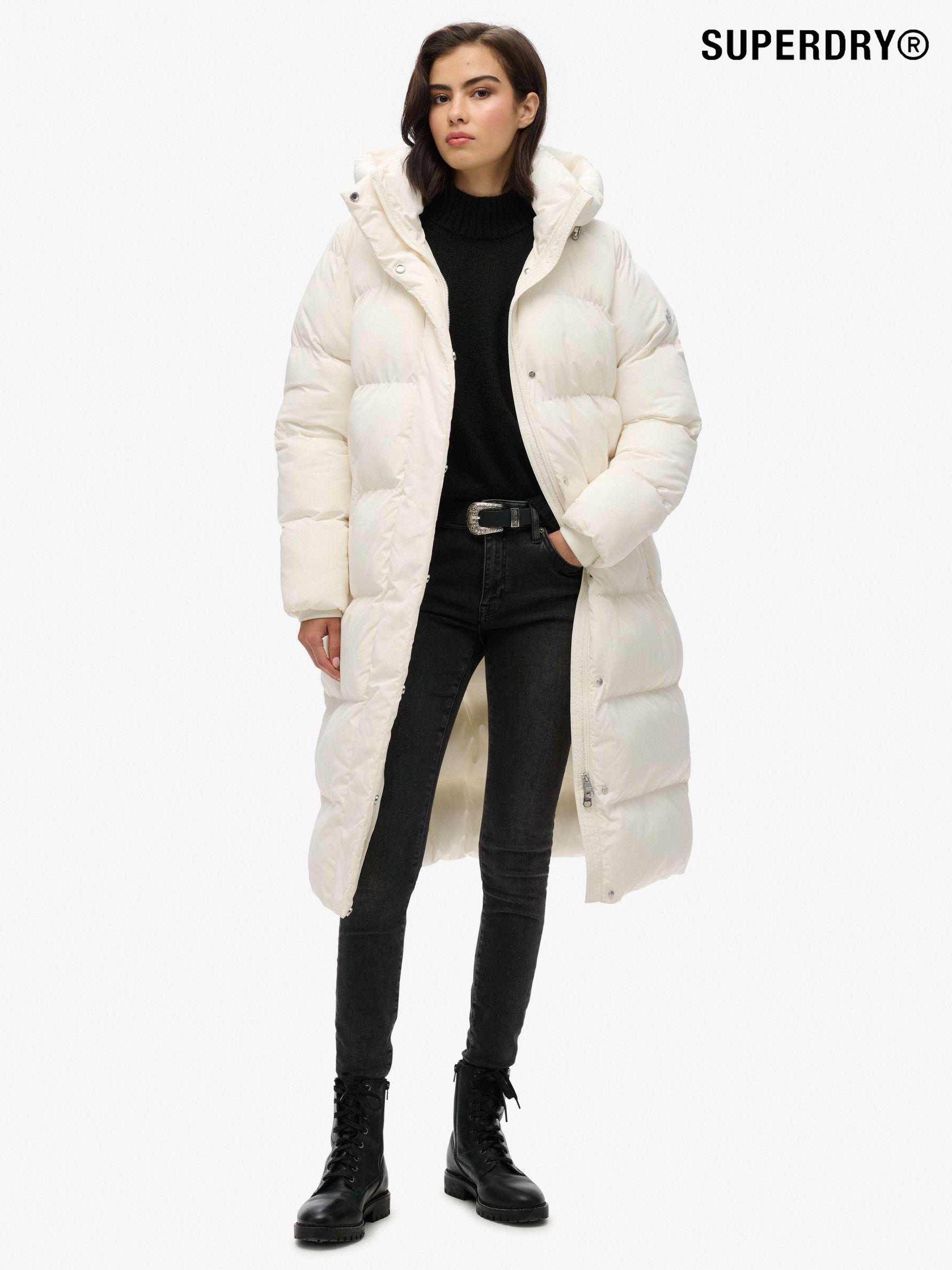 Womens white superdry coat online