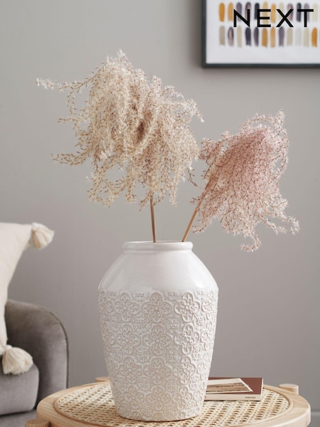 Tile Embossed Ceramic Vase (741909) | kr290