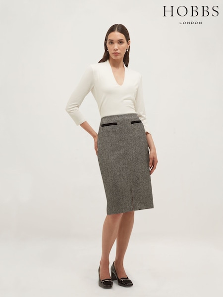 Black - Hobbs Delphine Skirt