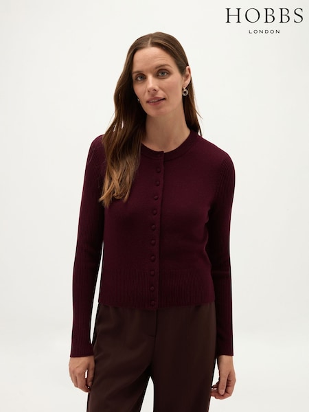 Purple - Hobbs Elsa Cardigan
