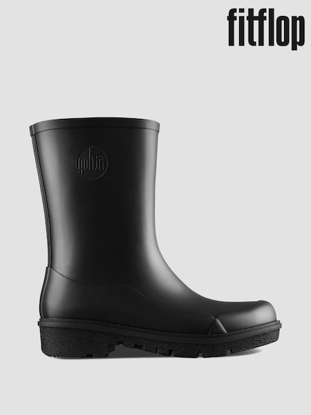 Черный - FitFlop™ Wonderwelly Short Wellington Boots (742104) | €99