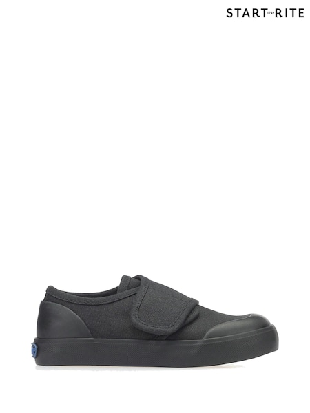 Start-Rite Skip Rip-Tape Black School P E Plimsoles F Fit (743536) | 125 zł