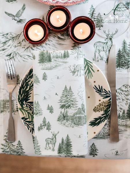 Avalon Home Festive Toile Table Runner