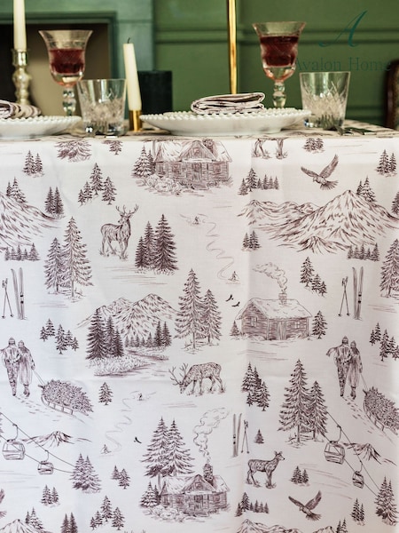 Avalon Home Festive Toile Tablecloth