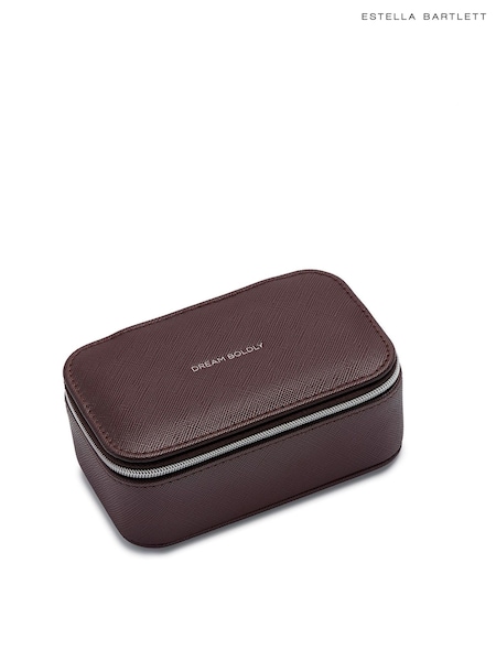 Brown - Estella Bartlett Brown Saffiano Mini Jewellery Box