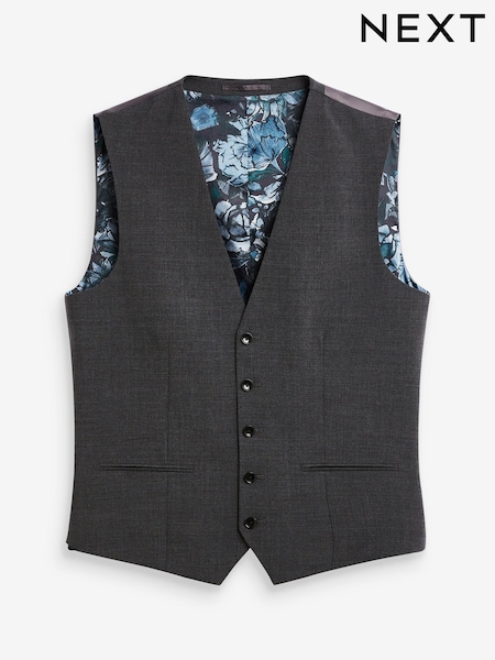 Grey Signature Tollegno Motionflex Stretch Wool Suit: Waistcoat (745786) | €26