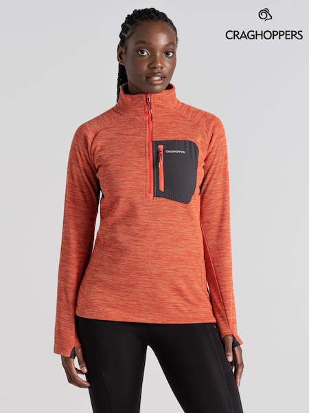 Craghoppers Orange Trina Half Zip Fleece Top (746103) | €38