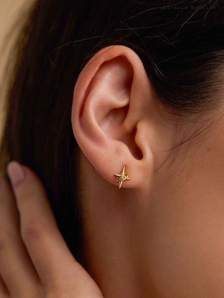 Gold Tone - Estella Bartlett North Star Earrings