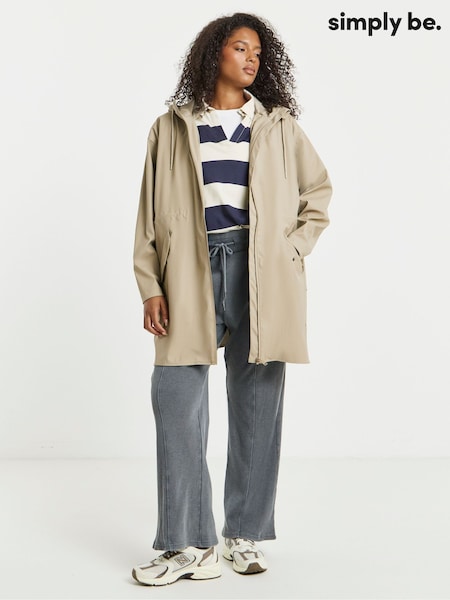 Natūrali - Simply Be Longline Coated Raincoat