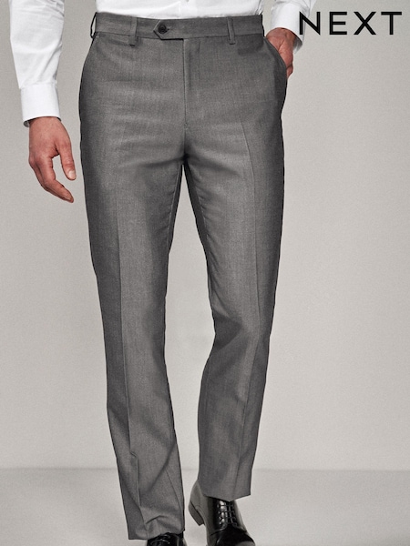 Light Grey Tailored Fit Suit Trousers (748604) | AED76