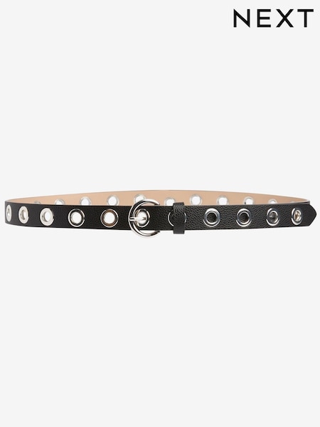 Black Eyelet Detail Belt (74F787) | €9