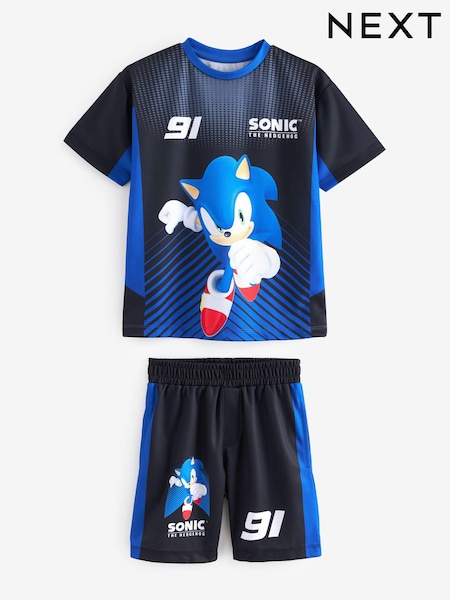 modra/črna - Sonic Football Inspired T-Shirt and Short Set (3-16yrs) (750543) | € 20 - € 26