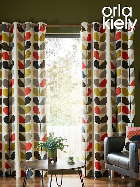 Orla Kiely Multi Stem Eyelet Curtains (750775) | CA$160 - CA$354