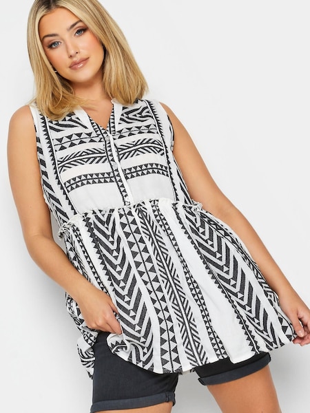 Yours Curve White Limited Peplum Top (751118) | €21