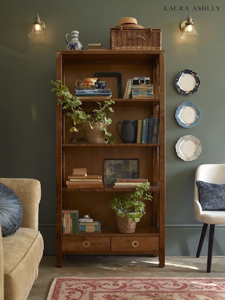 Laura Ashley Honey Gold Balmoral 2 Drawer Single Bookcase (751654) | €1,159.50