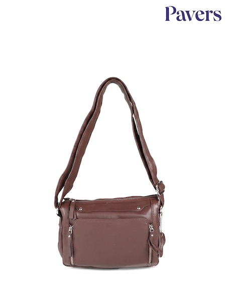 Chocolate Brown - Pavers Adjustable Multi-pocket Handbag