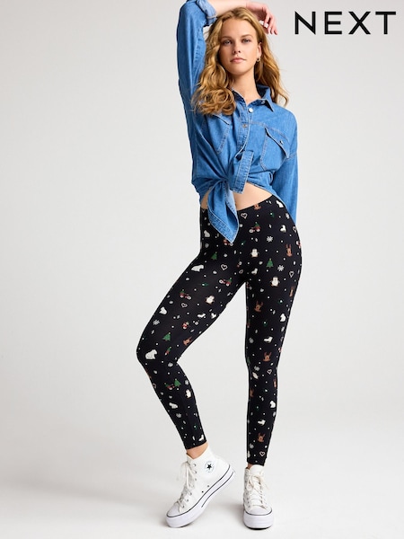 Christmas Tree Print Festive Christmas Holiday Full Length Leggings (752106) | €8.50