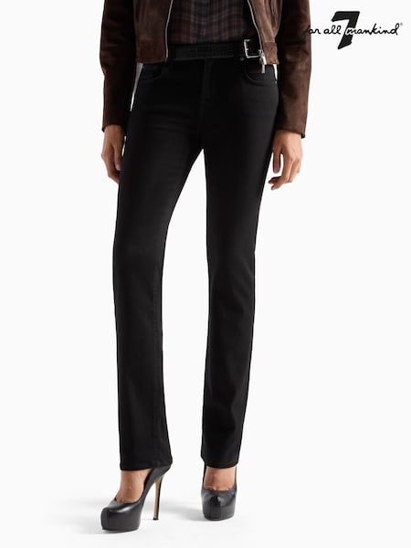 Black - 7 For All Mankind Calie Nightloom Straight Jeans