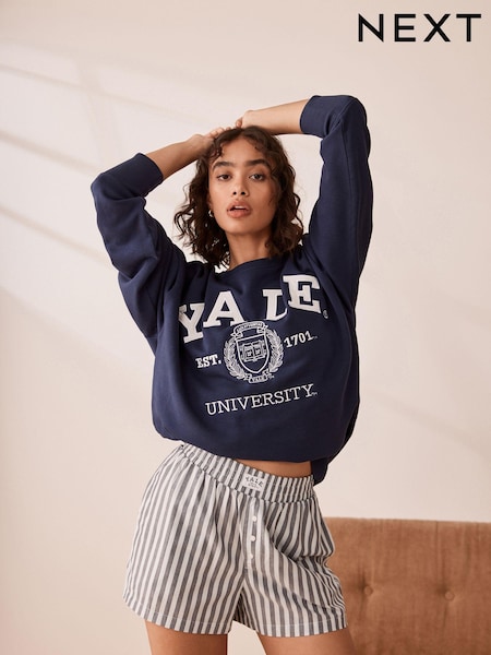 Blue Yale Sweatshirt and Short Pyjamas (752578) | €12