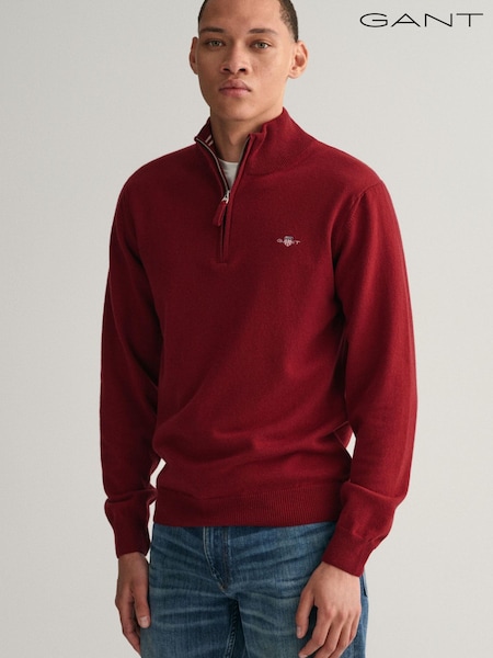 Portrot - GANT – Pullover aus superfeiner Lammwolle mit Reißverschluss (752597) | 107 €