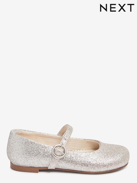 Silver and Gold Ombre Glitter Standard Fit (F) Mary Jane Occasion Shoes (753288) | €9 - €10