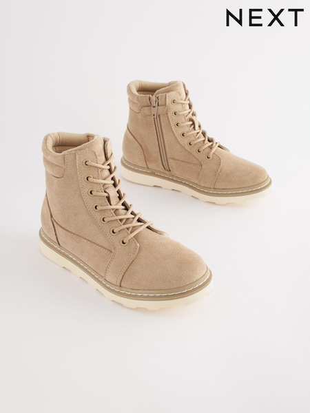 Stone Natural Lace-Up Utility Boots (753396) | €9 - €11