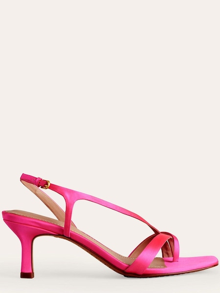 Boden Pink Satin Low Heeled Sandals (753766) | €79