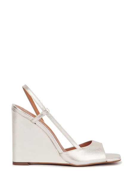 Mint Velvet Gold Larissa Silver Wedge Heels (753888) | €83