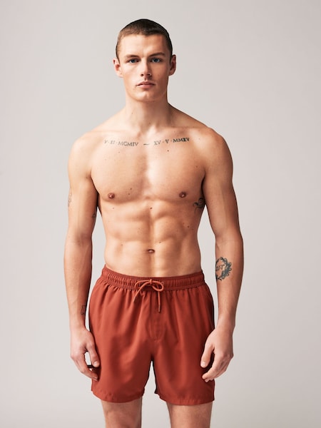 Rust Brown Palm Logo Essential Swim Shorts (754051) | €9