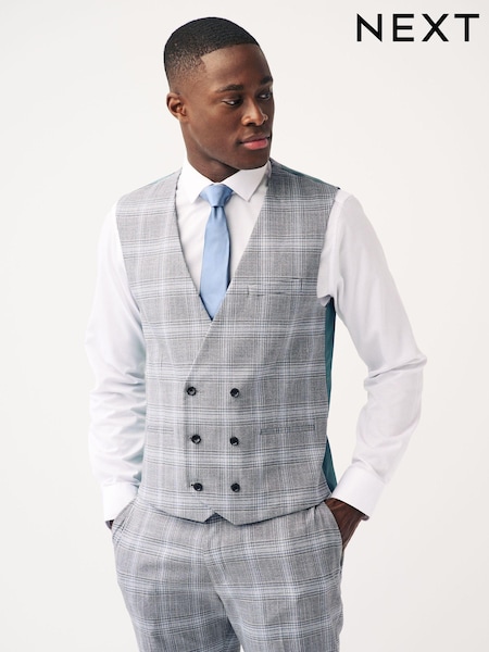 Світло-сірий - Regular Fit Check Suit Waistcoat (754520) | 1 857 грн