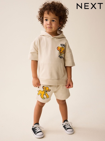 Ecru 100% Cotton Lion King Hoodie and Shorts Set (3mths-7yrs) (754589) | € 4 - € 5