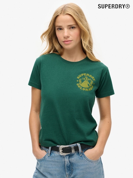 Superdry Green Marl Lo-Fi Outdoor Fitted T-Shirt (754756) | €35
