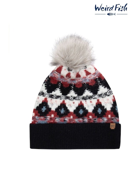 Mornarica Plavo - Weird Fish Frady Fair Isle Bobble Hat