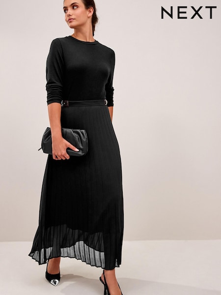 Black Midi Pleated Skirt (754789) | €11